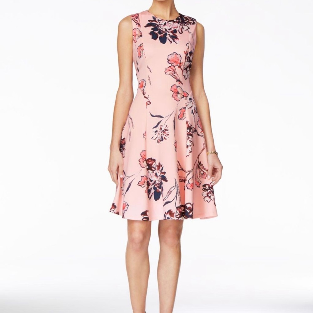 Ivanka Trump Sleeveless Floral Print Fit and Flare Size 14